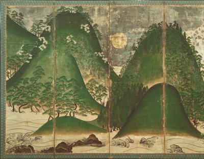 Spring Landscape with Sun by Japanese School
